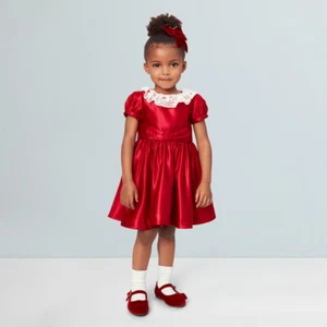 American Girl x Janie and Jack Holly-Red Party Dress for Little Girls Size 7 - Picture 1 of 8