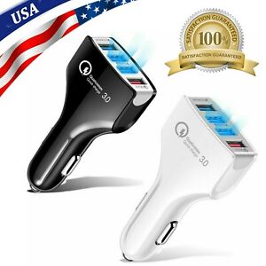 2 3 4 Port USB Fast Car Charger PD Adapter for Samsung iPhone Android Cell Phone