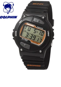 Dolphin MRP469-7 ORANGE/ electronic/sports/100M waterproof watch - Picture 1 of 2