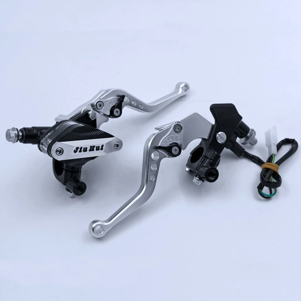 Juego de palancas de freno de embrague de 7/8"" cilindro maestro depósito apto para motocicleta Suzuki Foto 1 de 4