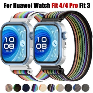 Nylon Braided Watch Strap Sport Wrist Band for HUAWEI WATCH FIT 3/FIT 4/FIT 4Pro - Picture 1 of 23