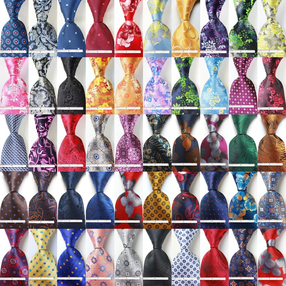 New Classic Styles Tie Floral JACQUARD WOVEN 100% Silk Men's Necktie Tie - Image 1 of 1