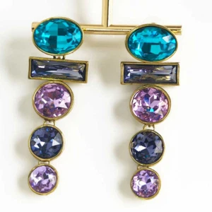 Boucles d'oreilles gouttes neuves Heidi Daus cristal déclaration rétro femmes fête vacances bijoux - Photo 1/5