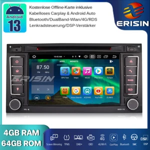 8-Kern 64GB Android 13 Autoradio Navi Für VW Multivan T5 Touareg DAB+CarPlay SWC - Bild 1 von 18