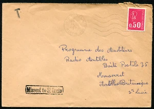 MARTINICA (23716): 1974 cubierta fiscal desaparecida a Santa Lucía - Imagen 1 de 1