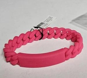Marc By Marc Jacobs Pink Braided Silicone Rubber Bracelet. New w/Tags NWT - Picture 1 of 2