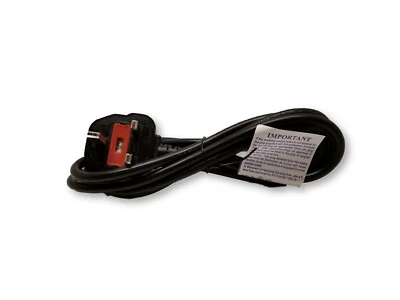 I- Sheng UK 250V Three Pronged Fused AC Power Supply Cord 5 Amp 6 Feet 070418-00 - Image 1 of 3