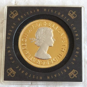 1967 QEII PENNY GOLD LAYERED WITH RHODIUM - PLATINUM - Picture 1 of 2