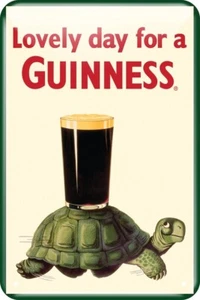 Guinness Tortoise Metal Embossed Sign 30cm x 20cm - Picture 1 of 1