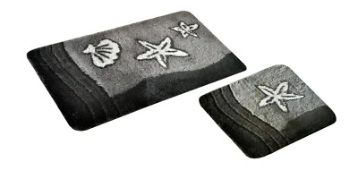 Badematten Badteppich 2-teilig Badvorleger WC-Vorleger mit ohne U-Ausschnitt Bad - Bild 1 von 4