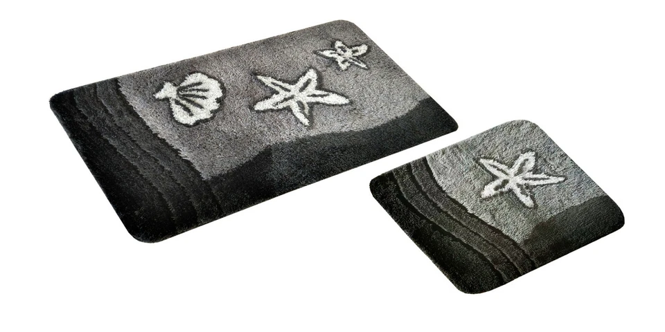 Badematten Badteppich 2-teilig Badvorleger WC-Vorleger mit ohne U-Ausschnitt Bad - Bild 1 von 4