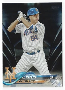 2018 Topps Series 2 #405 T.J. Rivera Black Parallel #'d 08/67 ~ New York Mets - Picture 1 of 2