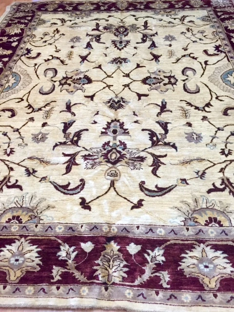 8'3" x 9'10" New Pakistani Peshawar Oriental Rug - Veg Dye - Hand Made 100% Wool - Image 1 of 4