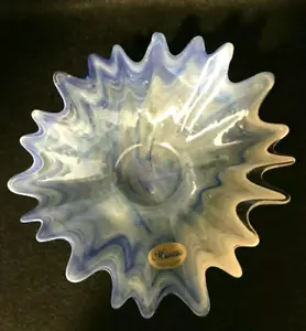 Murano Italy Beautiful Blue Swirl Decorative Dish - Picture 1 of 3