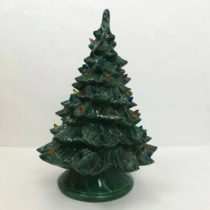 Vintage Grande 19" Stampo Ceramica Bellezza Super Albero di Natale Si Illumina - Foto 1 di 11