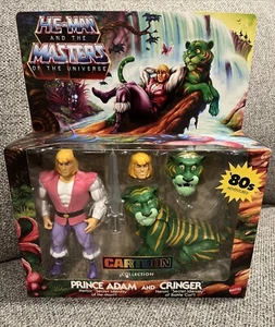 Masters Of The Universe Origins Cartoon PRINCE ADAM He-Man & CRINGER MOTU NEW - Picture 1 of 7
