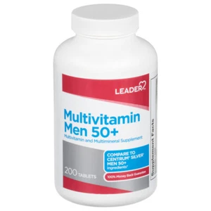Leader Men 50+ Multivitamin/multimineral Supplement, 200 Tablets 096295140910VL - Picture 1 of 3