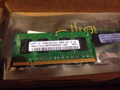 Samsung PC2-4200 M470T6554EZ3-CD5 512MB X 2 (1GB) - Image 1 of 2
