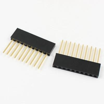 5Pcs 2.54mm Pitch 10 Pin Single Row Stackable Shield  Female Header for Arduino - Image 1 of 4