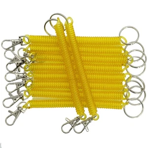 Retractable Coil Springs Keychain Coil Cord Key Chain Holder Lanyard 10 Pack ... - Picture 1 of 7