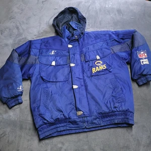 Vtg LA St Louis Rams Jacket Large Blue Logo Athletic NFL Football Pro Line 90s - Picture 1 of 10