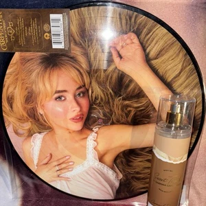 Sabrina Carpenter Short N Sweet pic vinyl+ free Sabrina Sweet Tooth body mist 🩵 - Picture 1 of 8