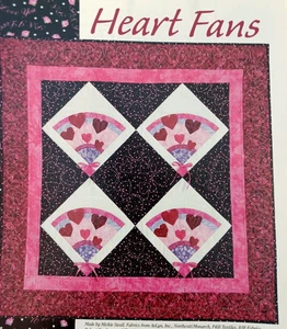 Heart Fan Foundation Pieced Quilt Pattern from Magazine  2 Sizes Given - Picture 1 of 1