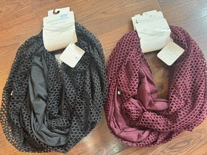 Move By Apana Yoga Schwarz & Weinrot Infinity Schals, Neu - Bild 1 von 3