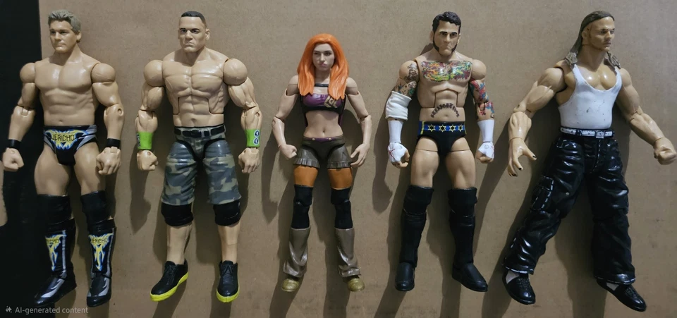 Wwe Mattel And Jakks Action Figure 5 Bundle Loose Lot - Image 1 of 2