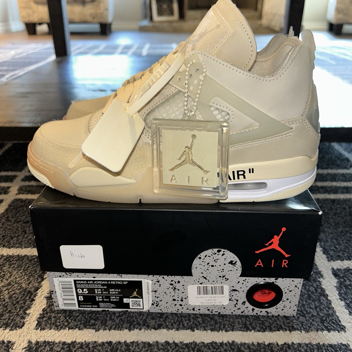 Jordan 4 SP x Off-White Mid Sail W for sale | eBay Jordan 4 SP x Off-White Mid Sail W for sale | eBay