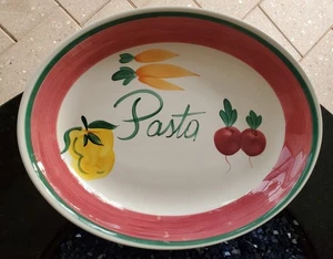 Taste Of California 18" Oval Pasta Platter/Bowl Ceramic - Picture 1 of 8