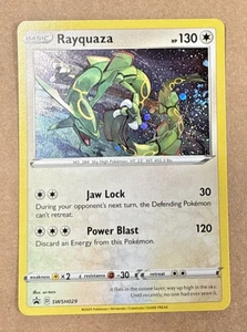 Pokemon Rayquaza SWSH029 Holo Rare Black Star Promo Crown Zenith Near Mint - Picture 1 of 2