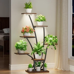 Pflanzenständer Indoor mit Grow Lights - 7-stufiges Eck-Pflanzenregal Indoor, 43"... - Bild 1 von 8