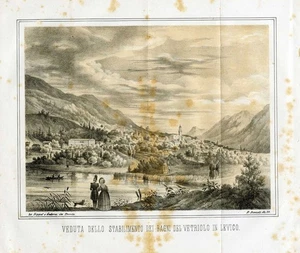 Veduta dello stabilimento dei bagni del Vetriolo in Levico. - Imagen 1 de 1