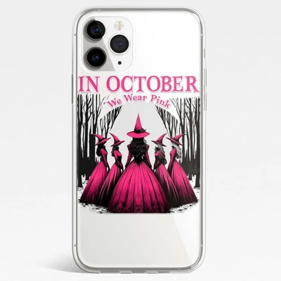 Halloween IN OCTOBER We Wear Pink  Phone Case for Iphone 16 15 14 13 12 11ProMax - Image 1 of 4