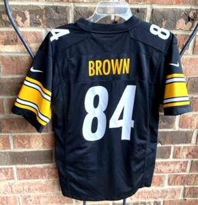 NFL Pittsburgh Steelers Antonio Marrón 84 Nike On Field Camiseta Negra Juvenil L - Imagen 1 de 15