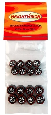 BRIGHTVISION Redline Conversion Kit 16 Hot Swap Bearings-16 Deep Dish Wheels-8 Small+8 Medium