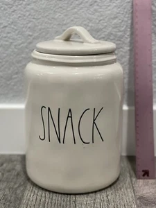 NEW Rae Dunn Lg SNACK Canister Jar W/ Airtight Lid Artisan Collection 9 1/2 H - Picture 1 of 3