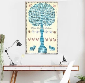 Cotton Gypsy Wall Covering Patchwork Handmade Vintage Yoga Mat Applique Tapestry - Picture 1 of 6