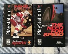 Lot of 2 LongBox PS1 PlayStation 1 Games: NHL Face-Off & Need For Speed