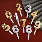 GLITTER NUMBER CANDLES - Birthday Party Cake All Ages Coloured Numeral Boy Girl