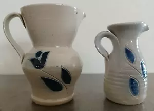 2 Williamsburg pottery pitchers 4.2" tall and 3" tall - Imagen 1 de 12