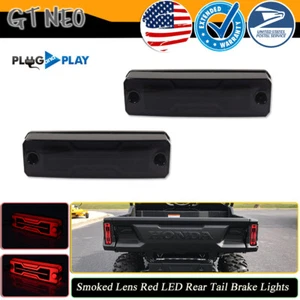 For Honda Pioneer 700 1000 2014-2024 Smoked ATV LED Tail Lamp Brake Lights Pair - Picture 1 of 10