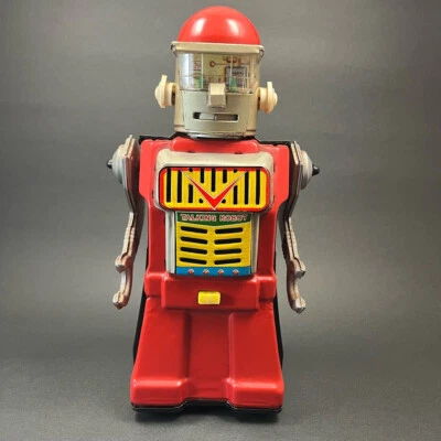 Talking Robot Yonezawa Toy Tin Vintage Japan 1960s Retro Tinplate Figure - Image 1 of 4