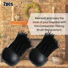 Companion Set Fireplace Brush Replacement Head Refills Round Shape (2 Pack)