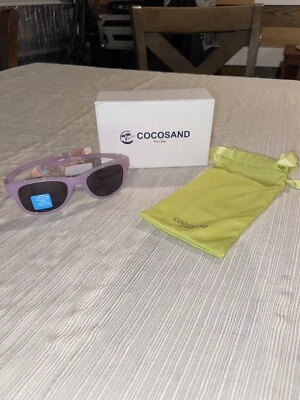 NIB COCOSAND BABY PINK SUNGLASSES,STRAP BAG AND LENS WIPE 0-24 MONTHS BPA FREE - Image 1 of 2