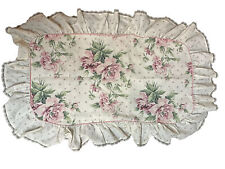 Vintage Floral Pillow Case Ruffled Standard Size Springs Industries 2 Pieces