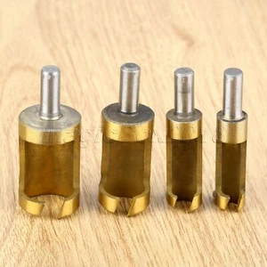 4pcs/set Woodworking Tenon Wood Plug Hole Cutter Drill Bits Spike Hole Saw Tool - Picture 1 of 12