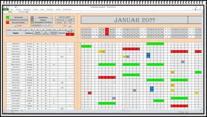Urlaubsplaner 2025 2026 digitale Planungssoftware für Dienstpläne Einsatzpläne - Bild 1 von 2