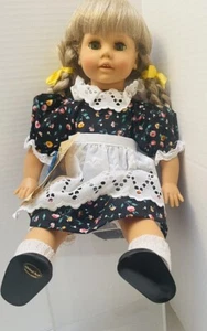 Engel puppe Doll Germany Blonde Braids Green Eyes 17' w Tag Soft Vinyl - Picture 1 of 12